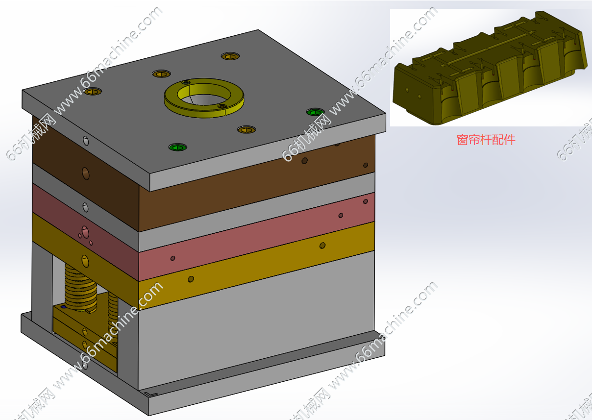 窗帘杆配件注塑模具