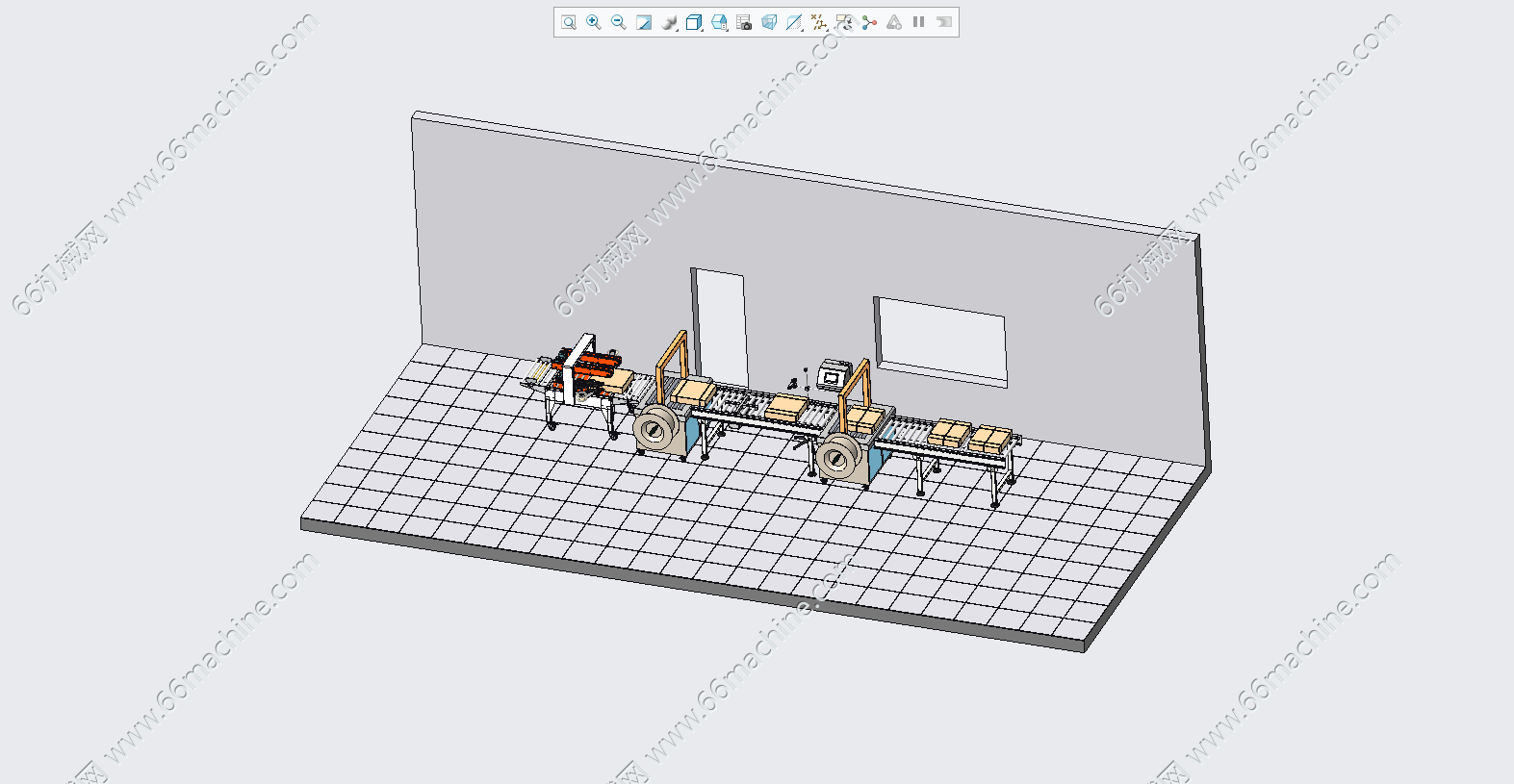 全自动打标打包包装线creo