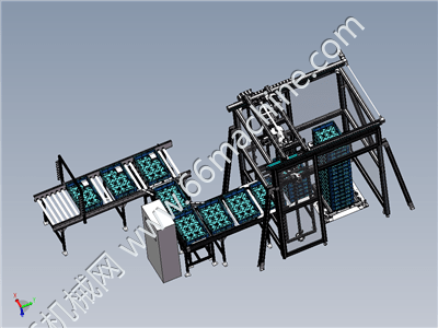 塑料箱堆垛机（sw18可编辑+工程图+bom）