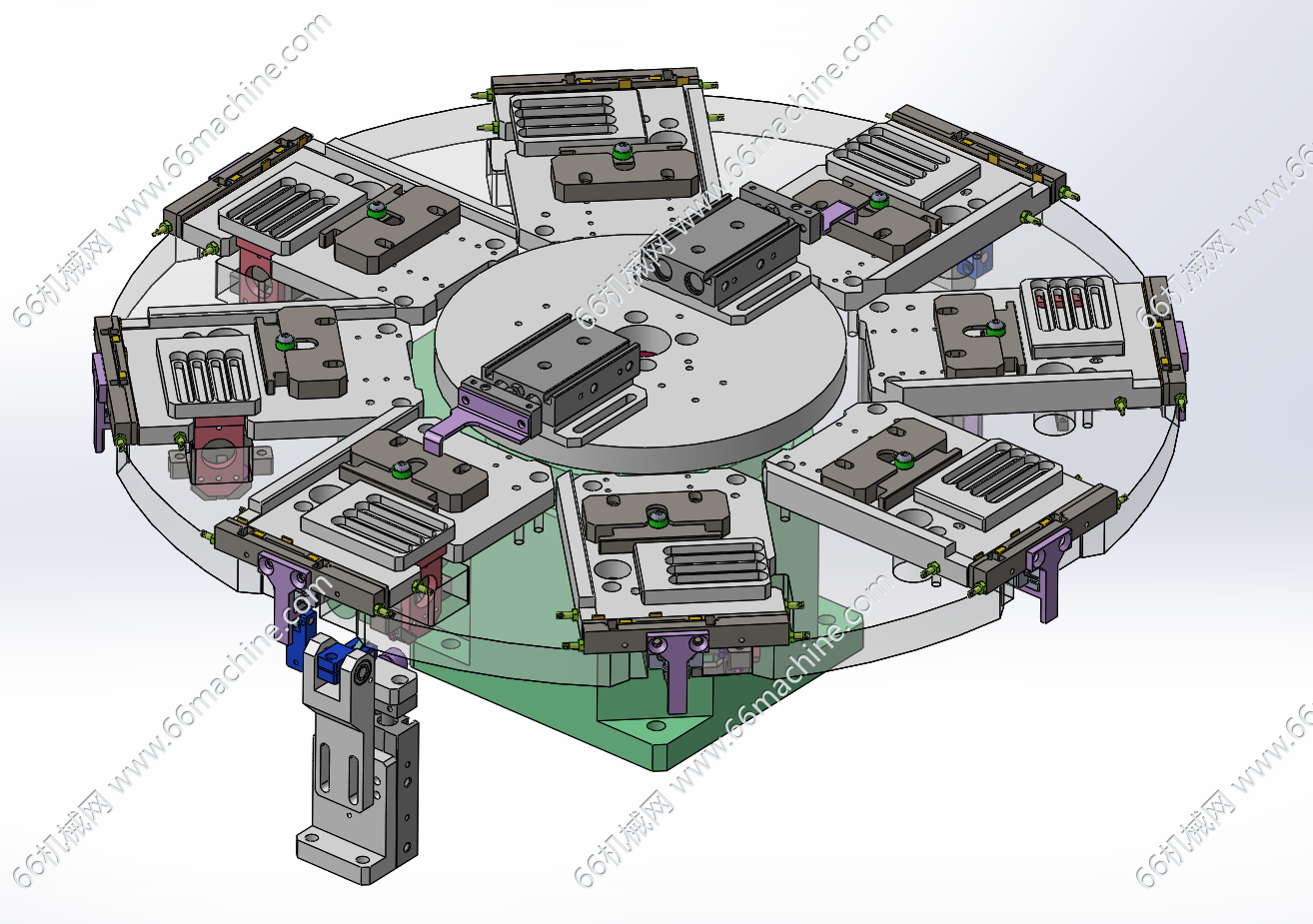 基于凸轮分割器的八工位分度转盘