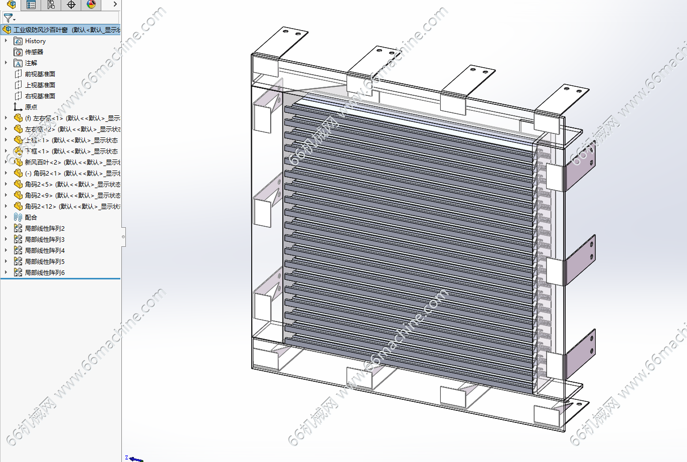 工业级防风沙百叶窗（含静应分析）