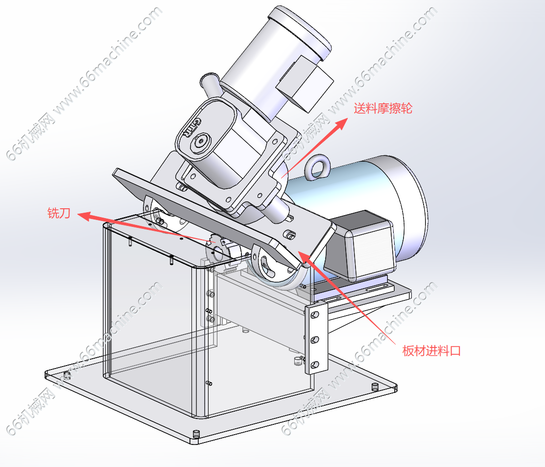 某企业送材式板材坡口机（倒角机）+工程图