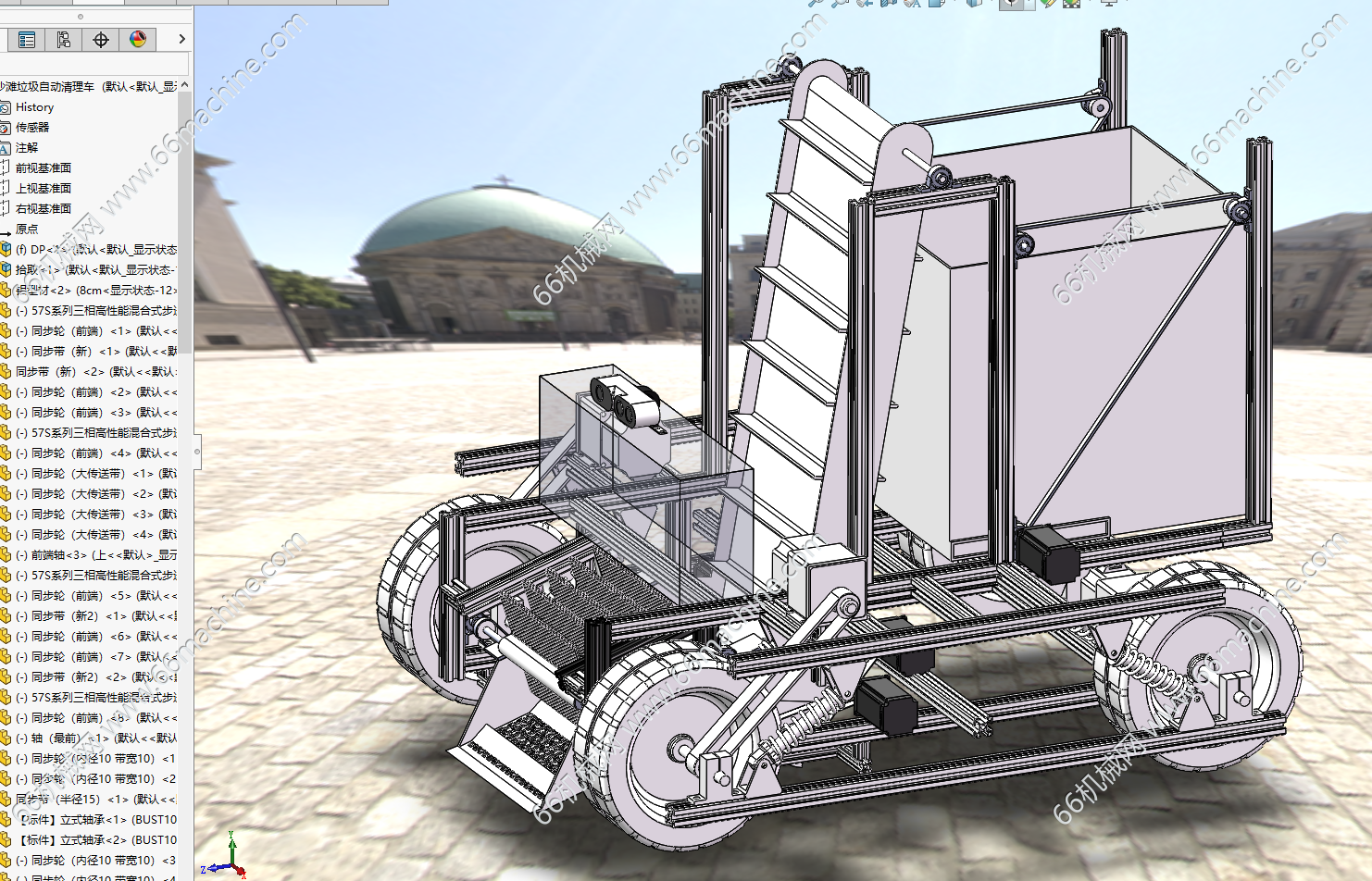 沙滩垃圾自动清理车