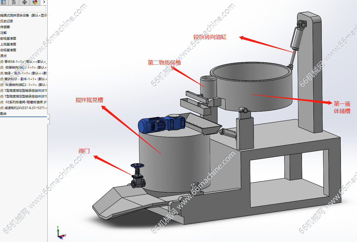 液动摇晃式搅拌混合设备
