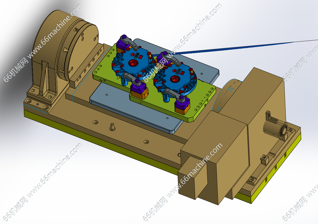 箱盖零点定位四轴液压夹具