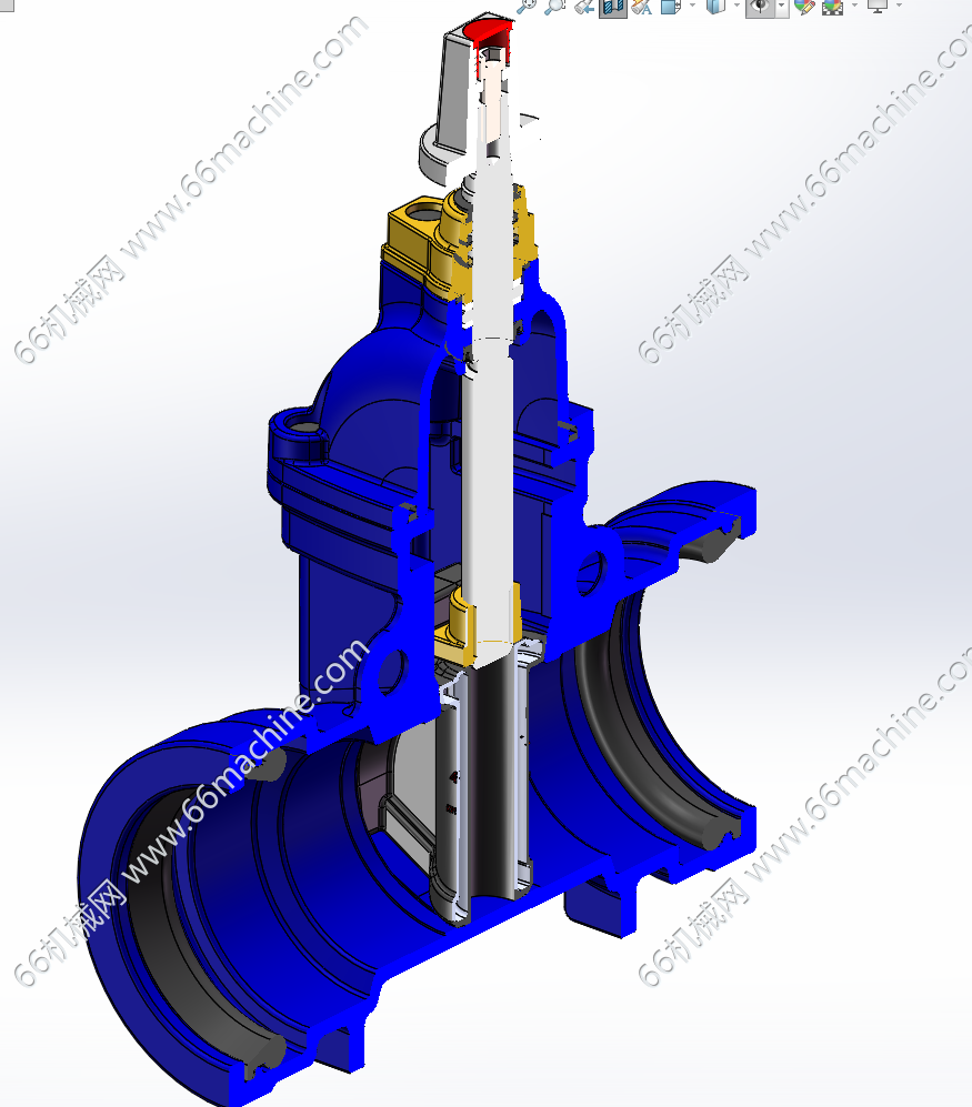 暗杆软密封沟槽式闸阀