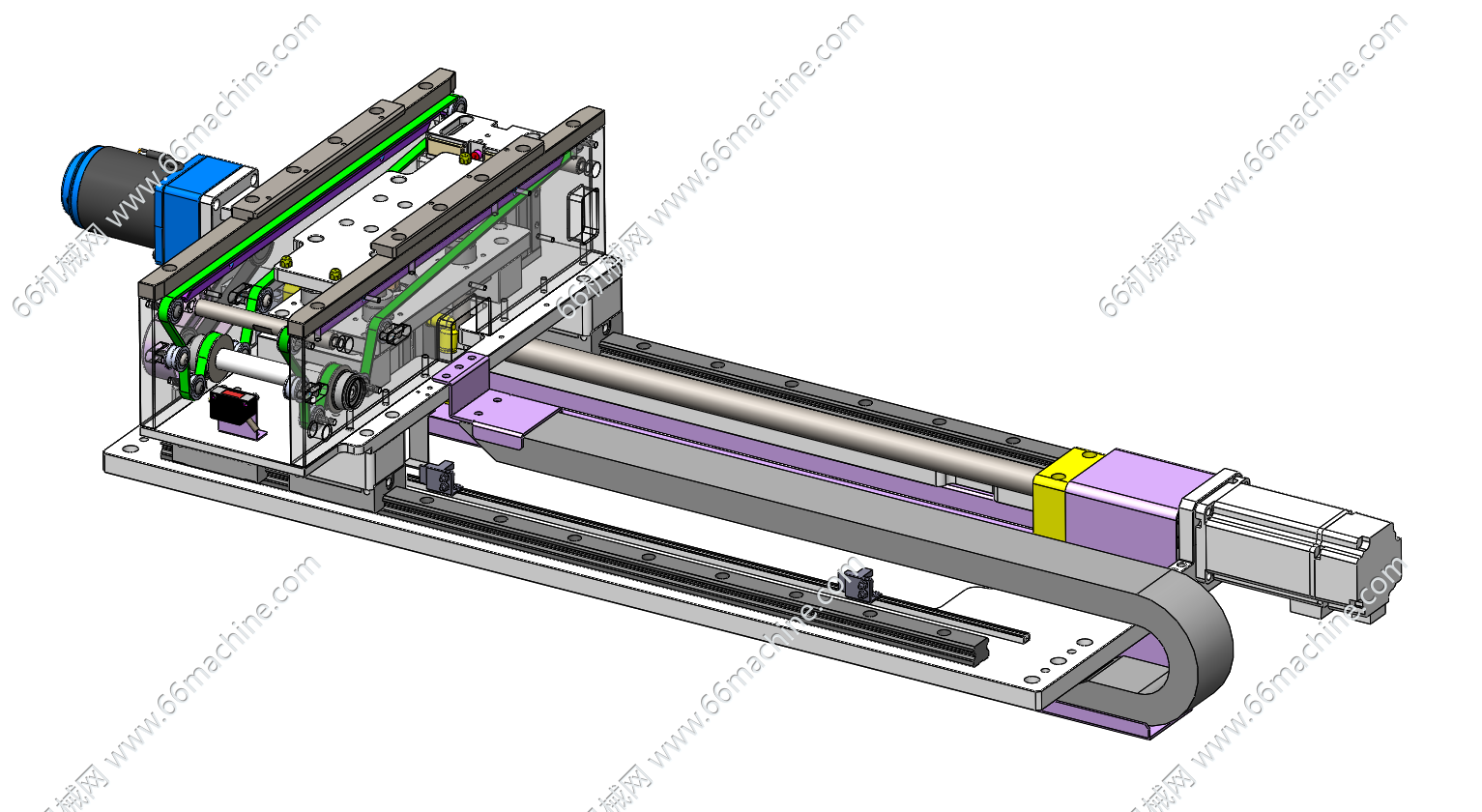 基于滚珠丝杠的平行移载双列皮带线