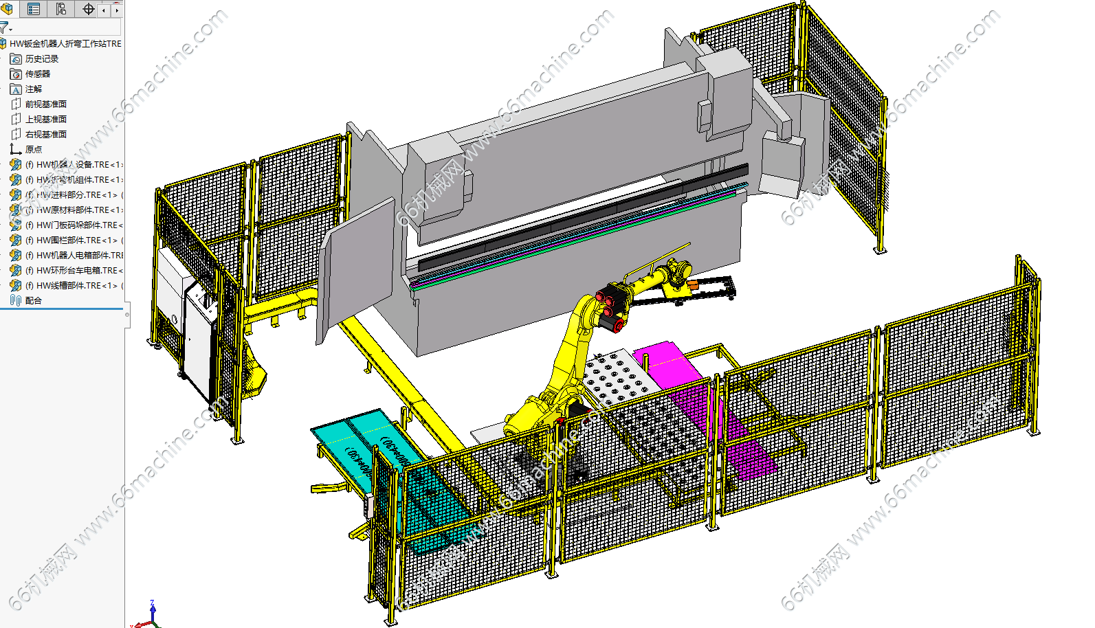 钣金折弯工作站（机械手自动上下料）