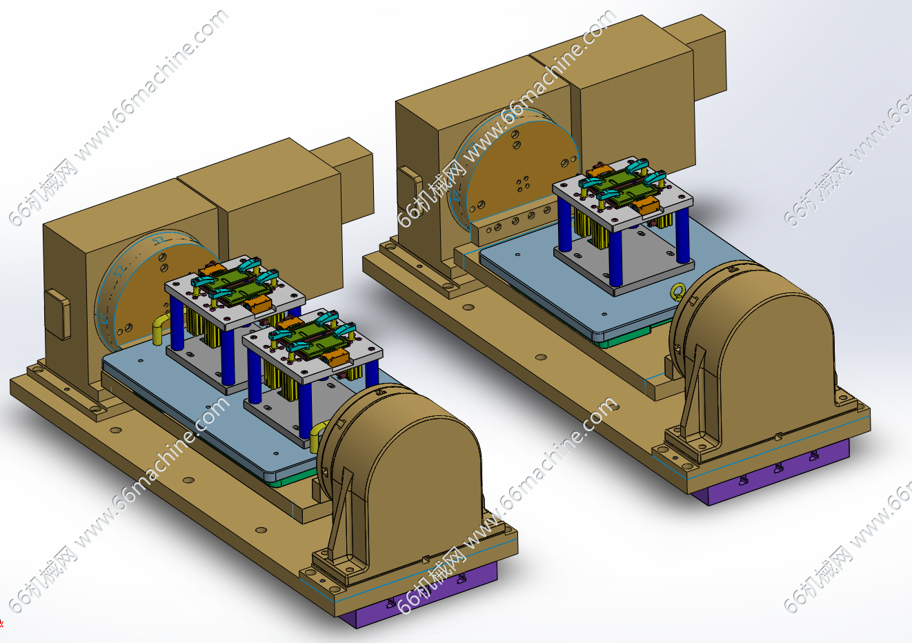 板盖零点四轴液压夹具(4头+6头)