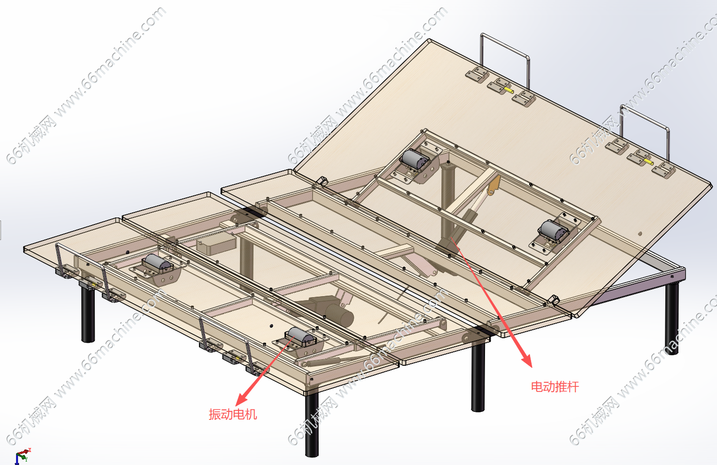 双人按摩电动折叠床