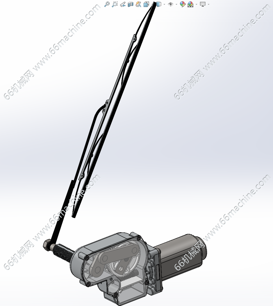 基于蜗轮蜗杆及连杆结构的雨刮器总成