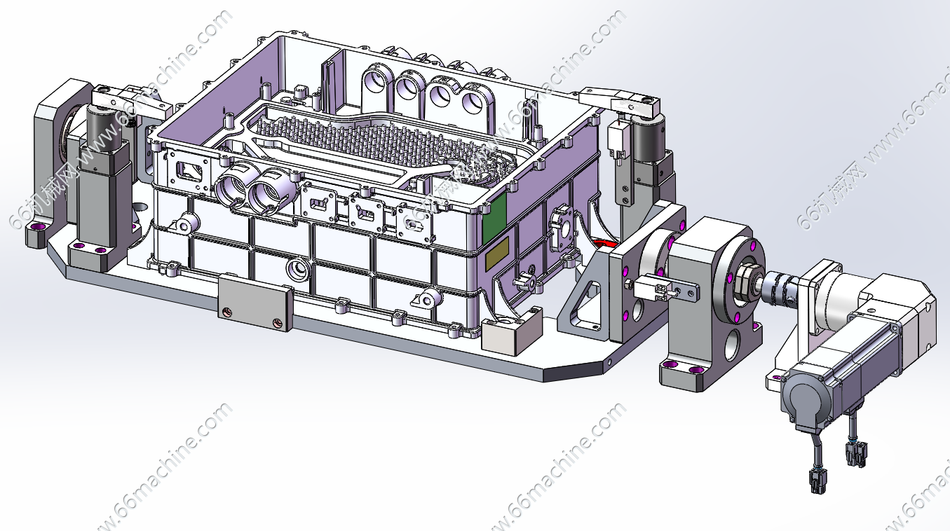 某企业大型缸体翻转夹具（变位机、翻转工装）