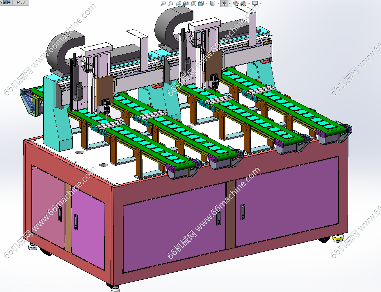 某企业在线式多工位视觉检测机（检查机）