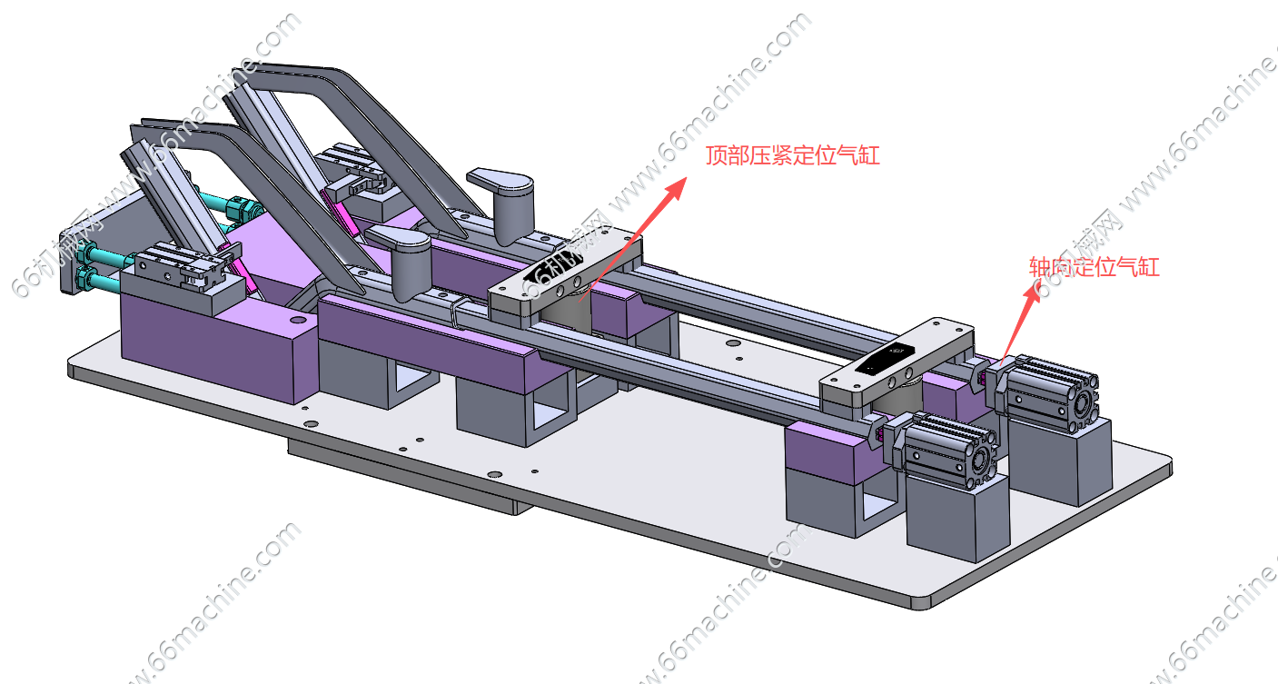 洗地机手把气动定位治具（双工位定位工装）