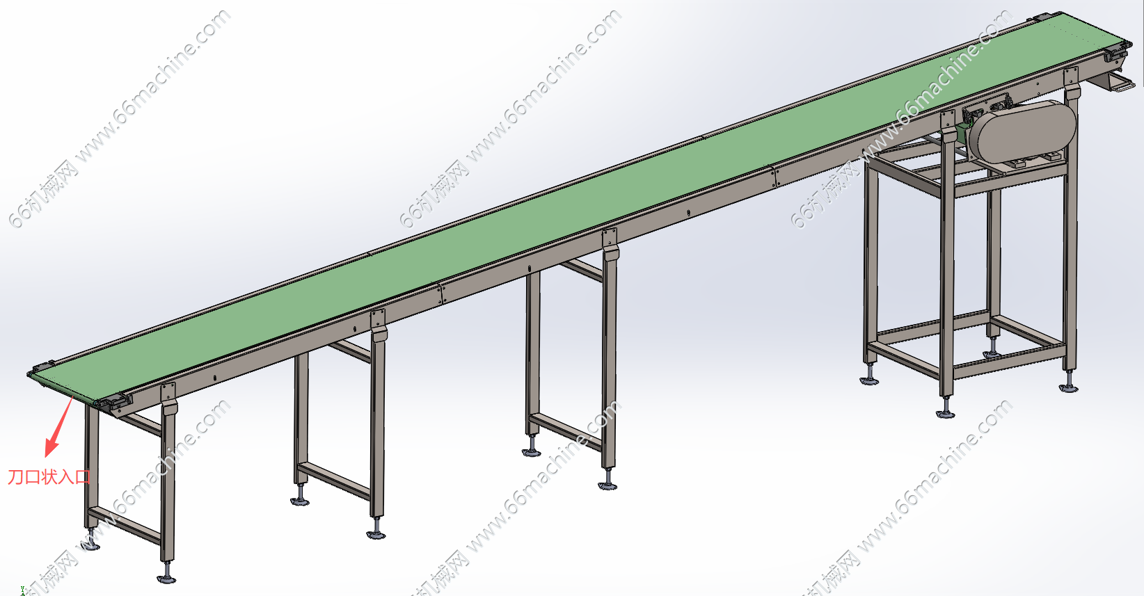 刀口式提升皮带输送机