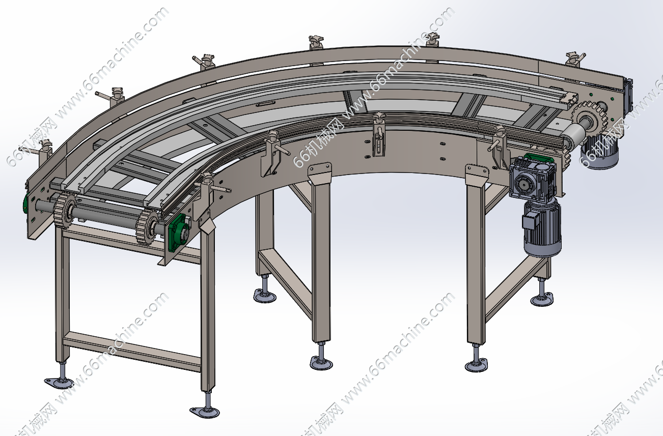 转弯板链输送机