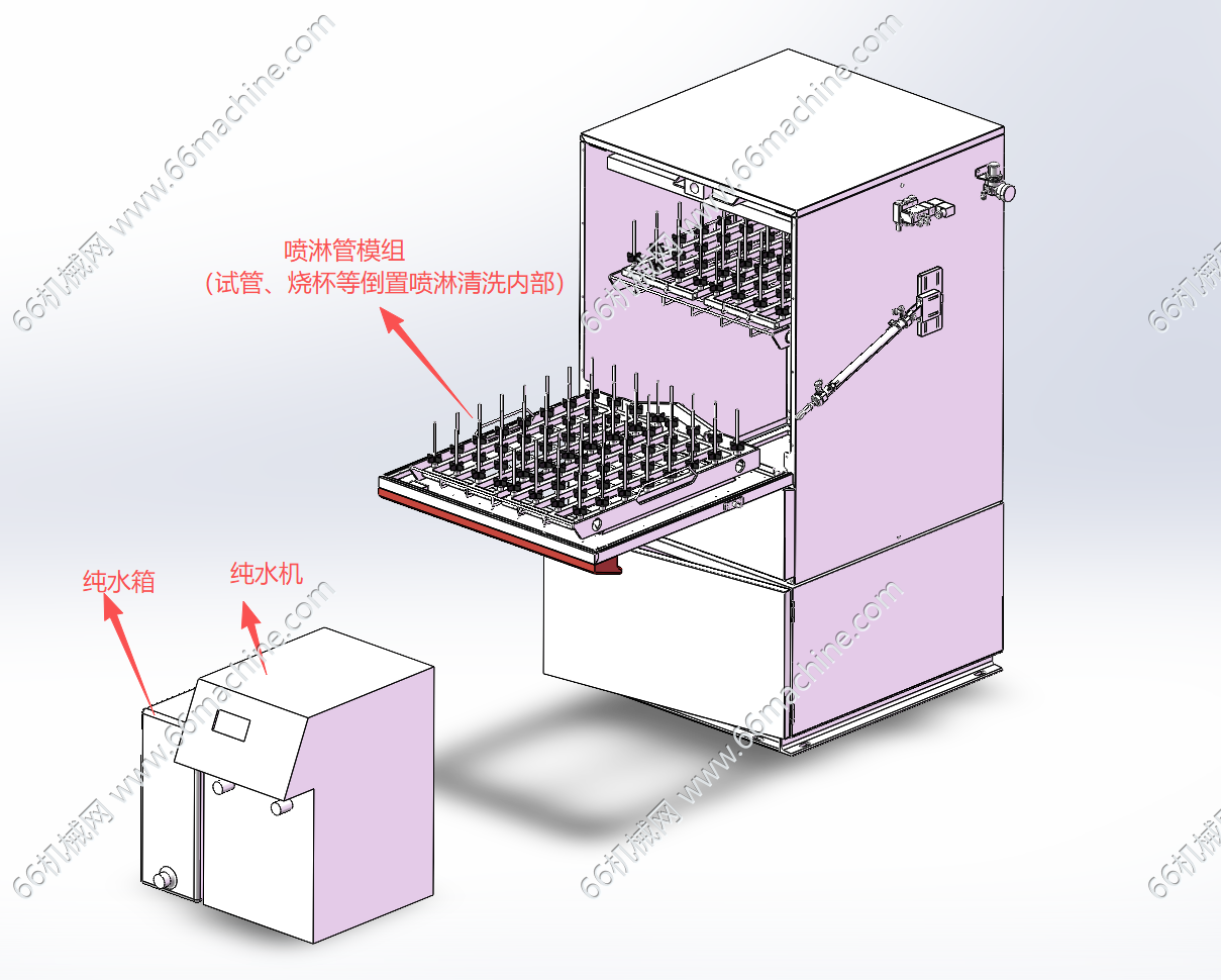 实验室器皿清洗柜（用于烧杯、试管的喷淋清洗机/洗瓶机）