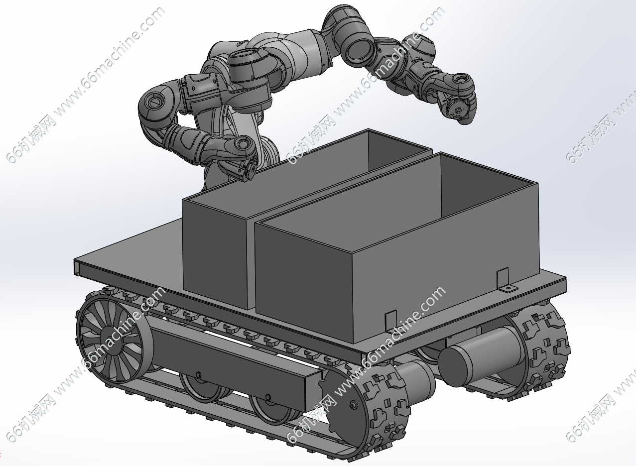履带式双机械臂移动机器人