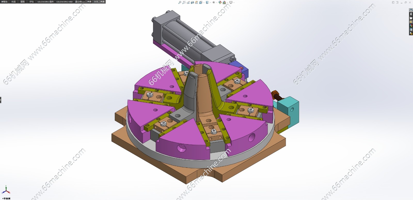 基于凸轮原理的张开机构