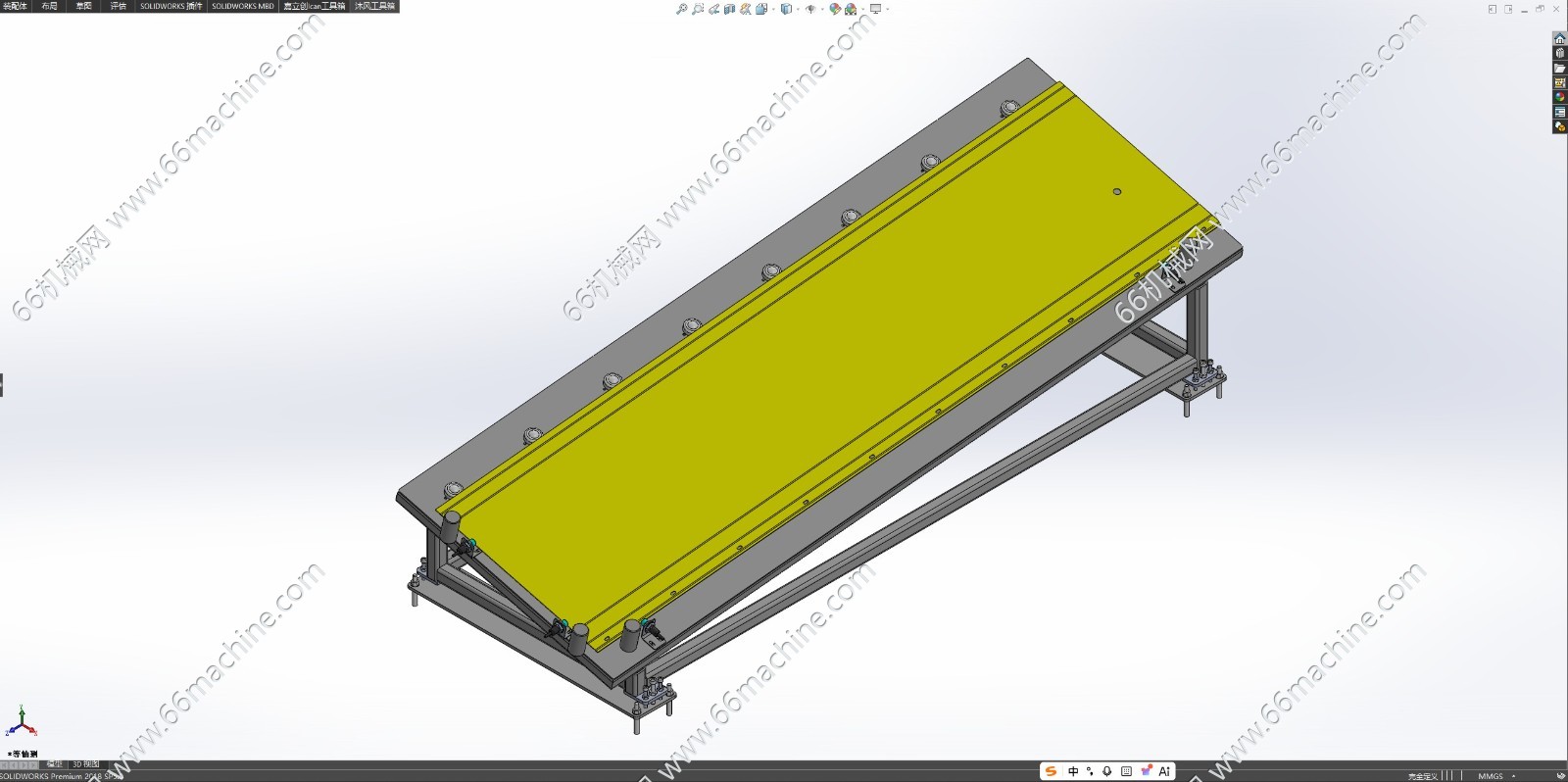 钢板放置定位平台