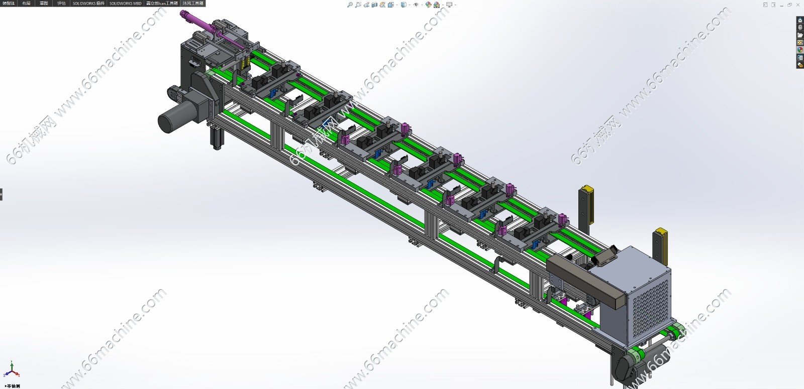 带回流功能的双层双列皮带输送机