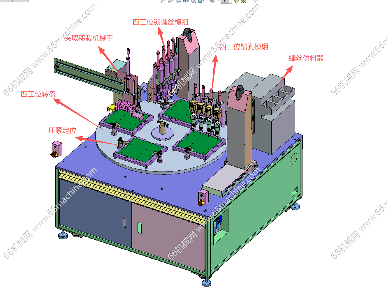 某企业多工位钻孔锁螺丝机