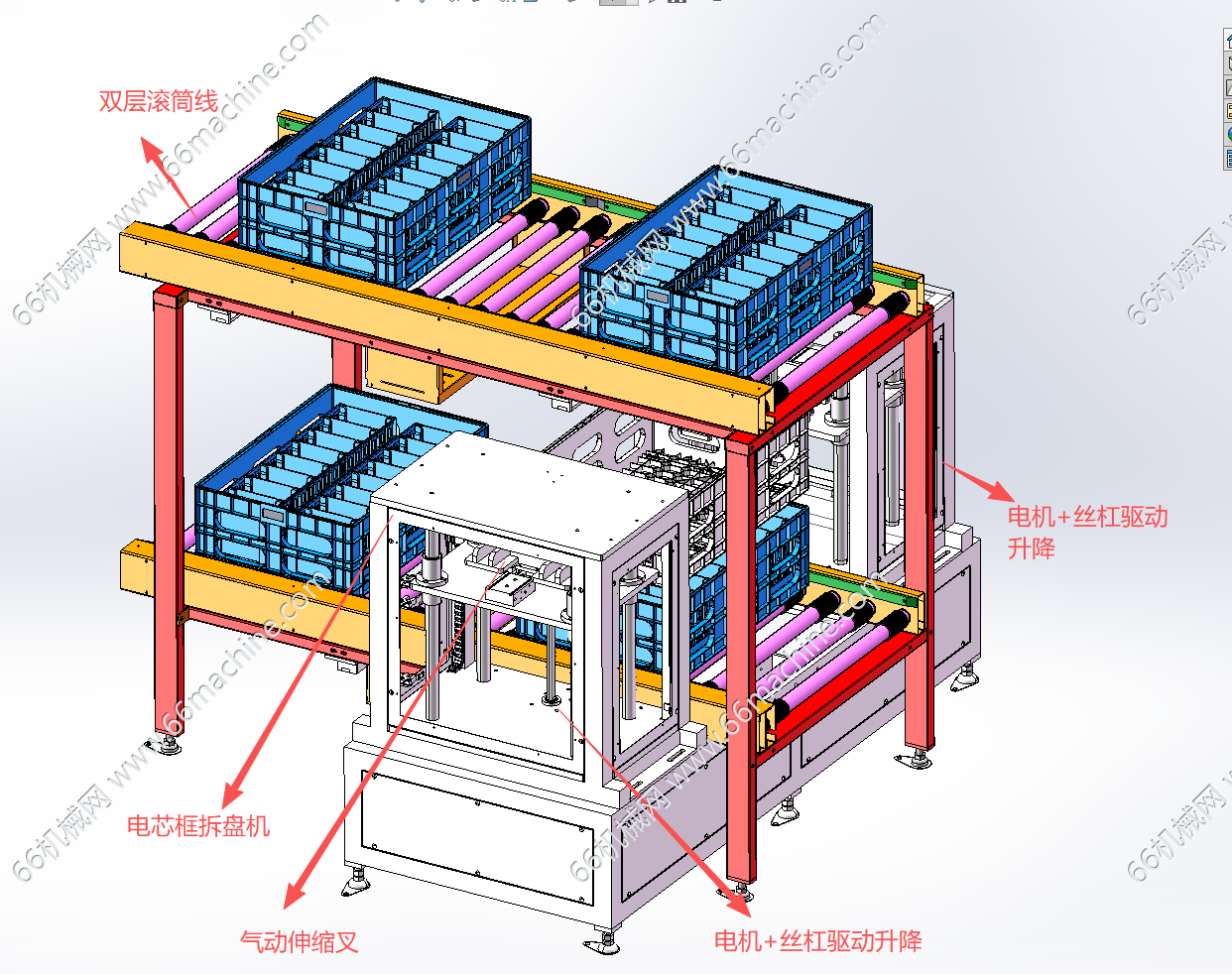 电芯框拆分机（拆盘机）