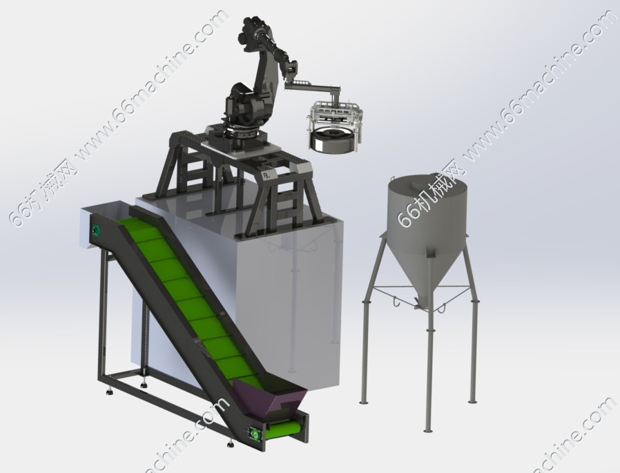 机器人自动倒料