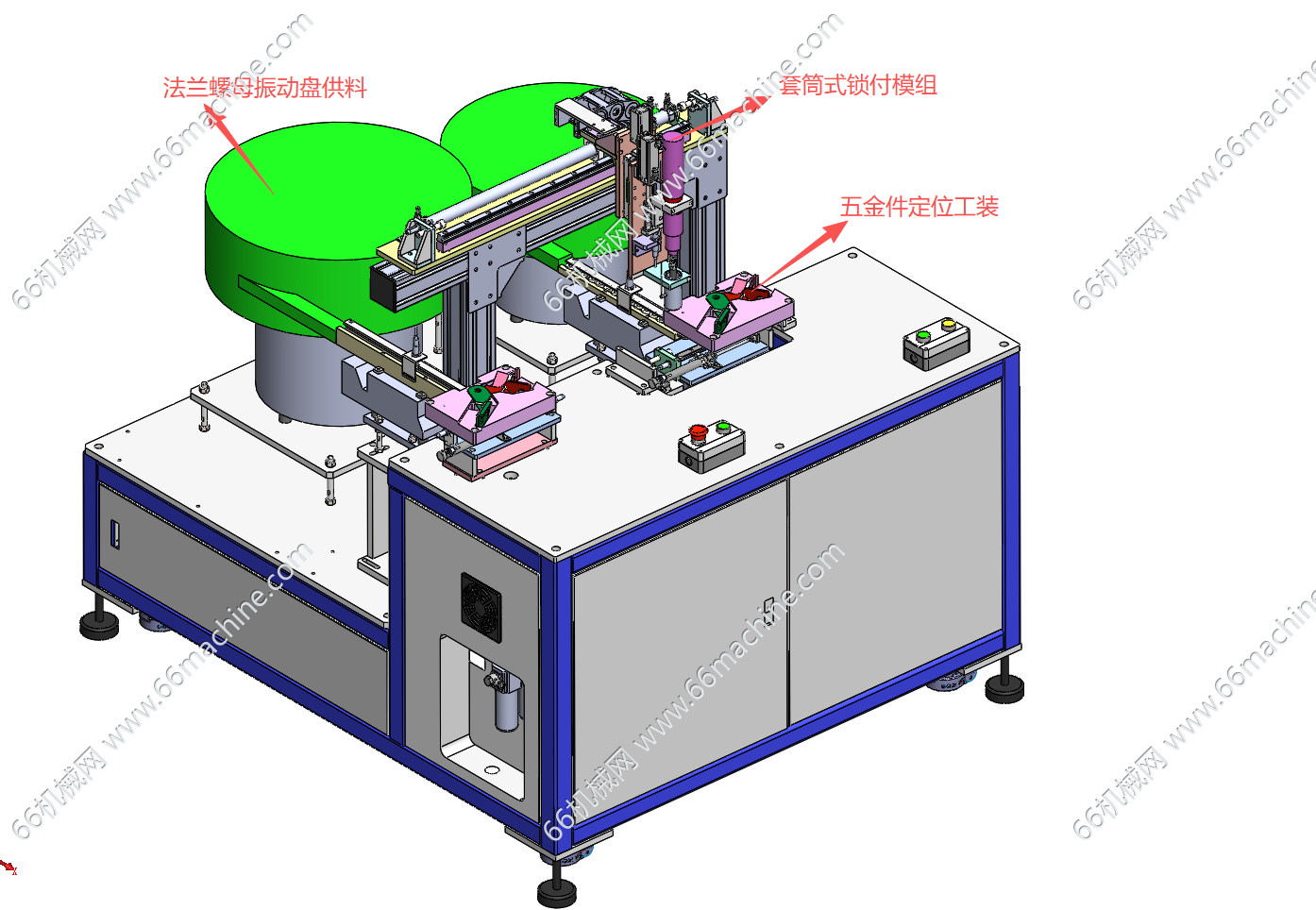 某企业六角法兰面螺母套筒锁付机（法兰螺母锁螺丝机）
