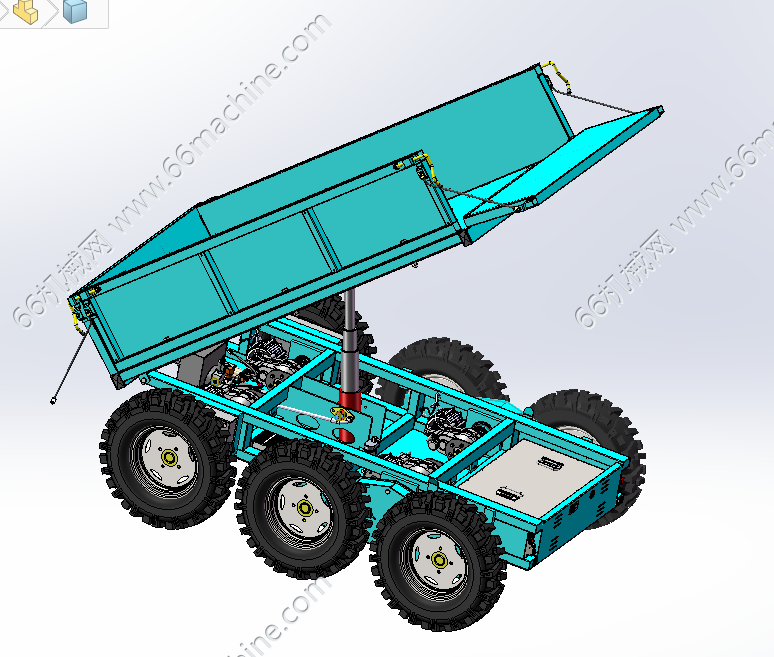 600型全地形遥控六驱运输车总装