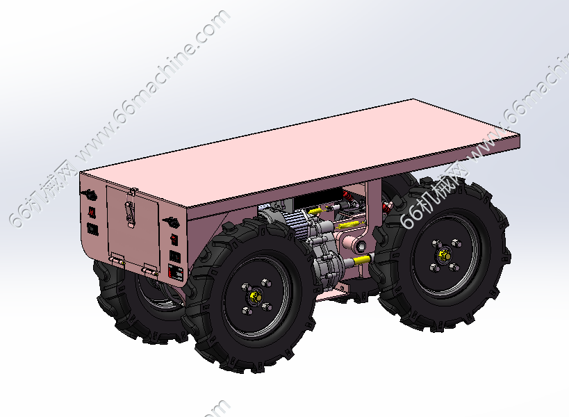 A450车辆总装遥控小型底盘运输车