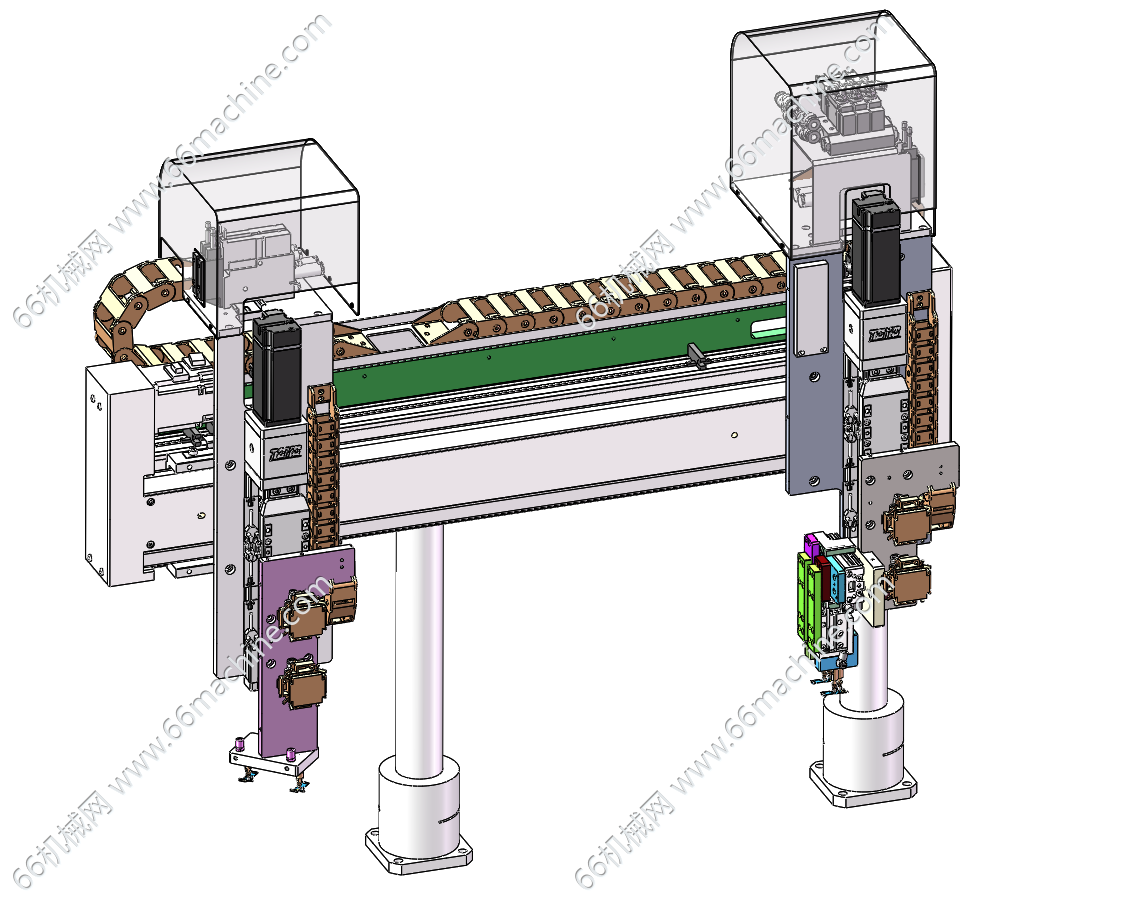 单双吸取移栽机构（吸取搬运机械手）3D+工程图