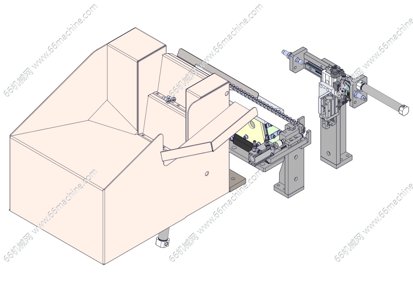 适用棒类的推板式供料机构