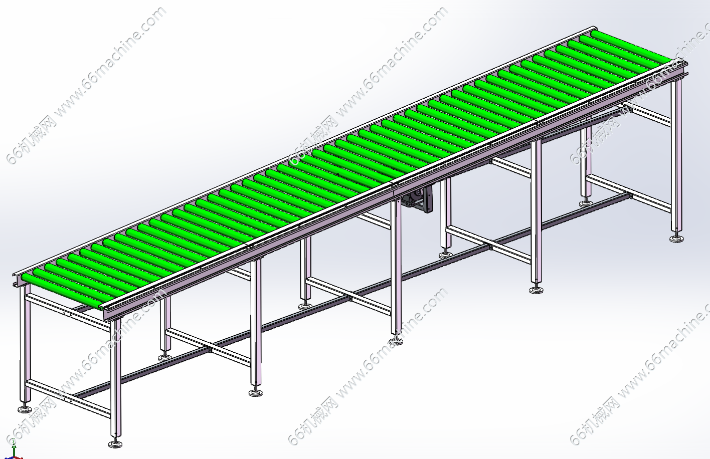 倾斜式提升滚筒输送机