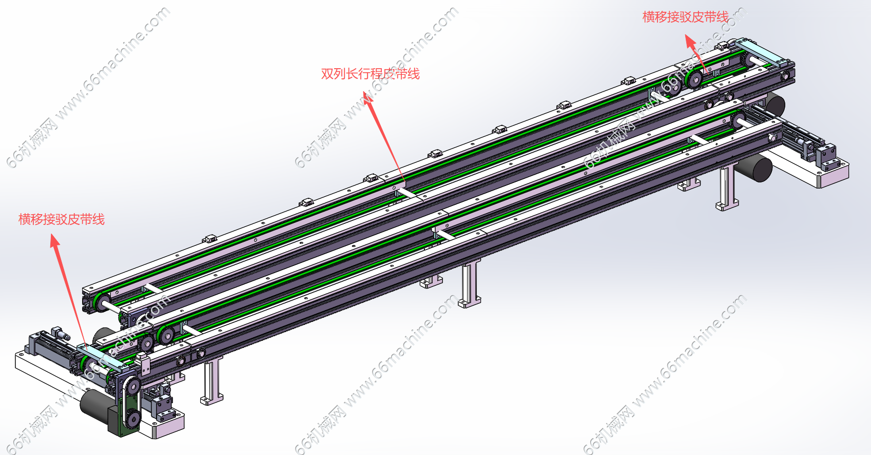 托盘双列循环输送线