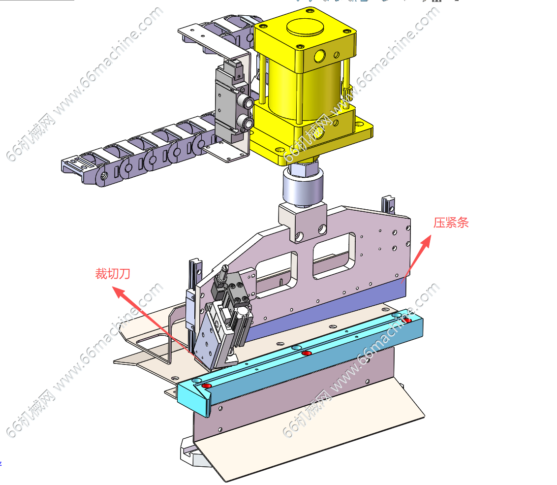 气动压紧裁切刀