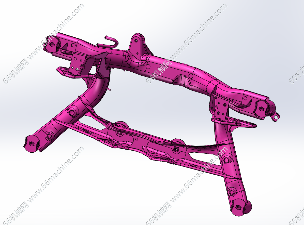 汽车底盘的后副车架（后桥副车架）