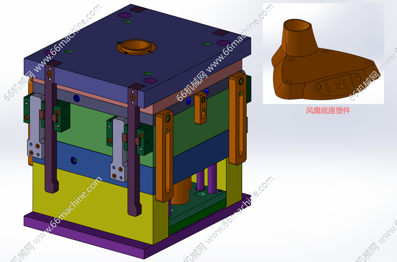 风扇底座注塑模具
