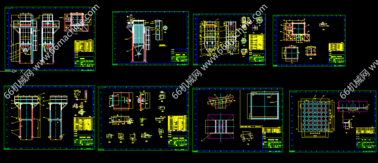 袋式除尘器全套施工图