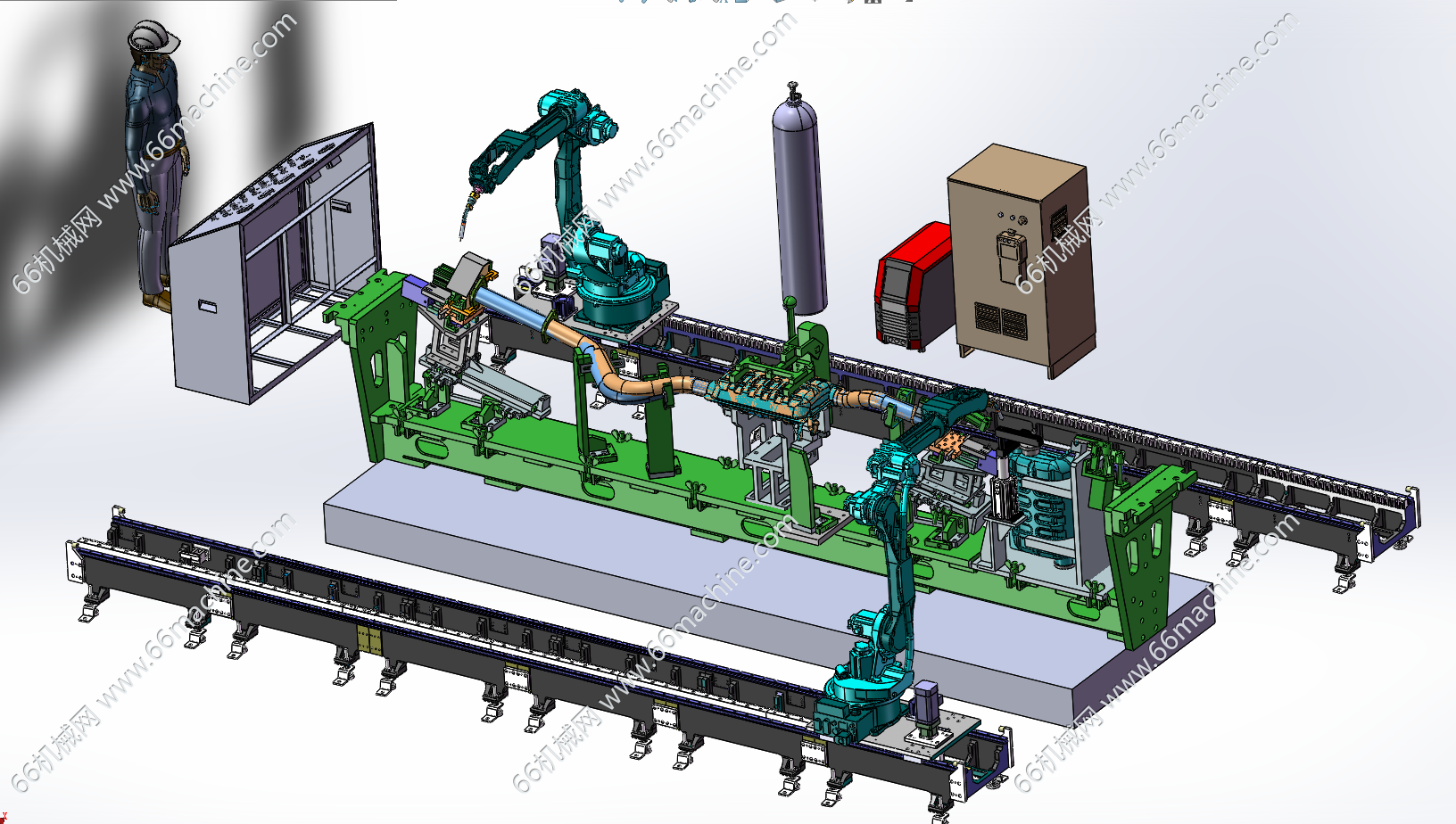 油路机械部件焊接与机械手组合
