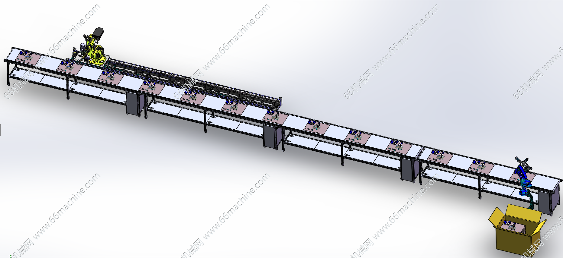 基于机械手的PCB的激光焊接与取料模拟