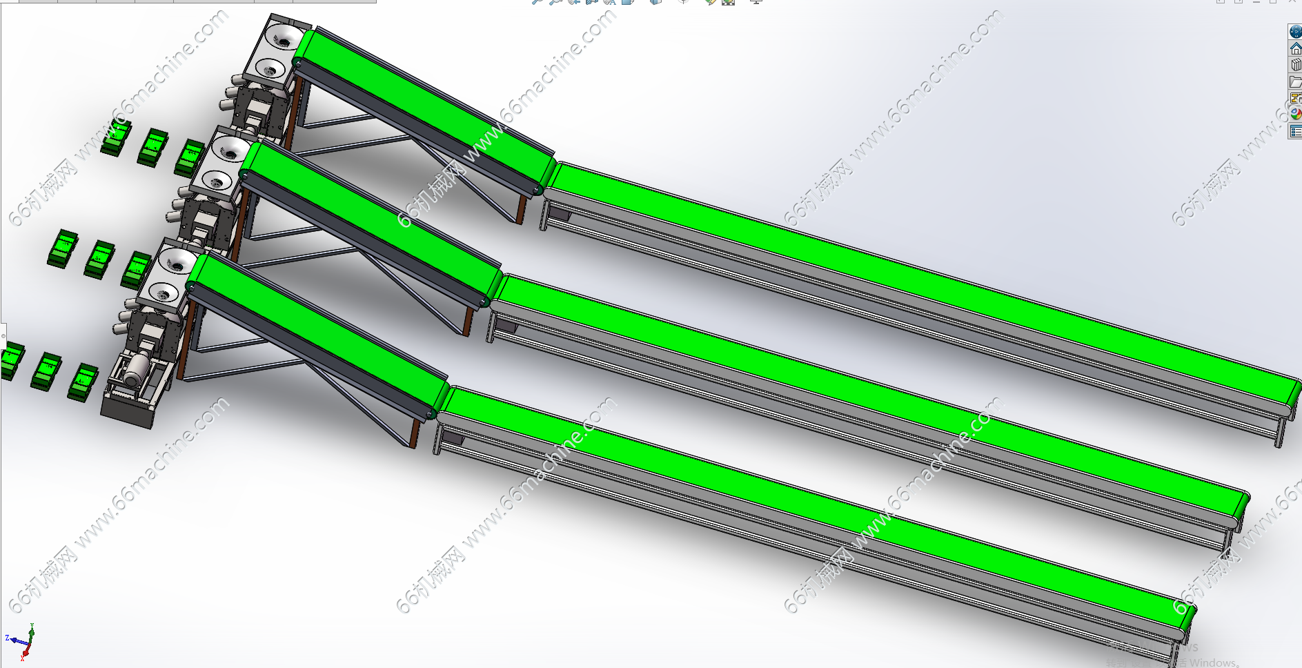 某企业犁刀混合机设备与AGV运输组合线