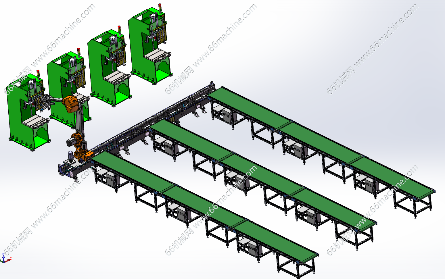 五吨数控液压设备与机械手组合模拟