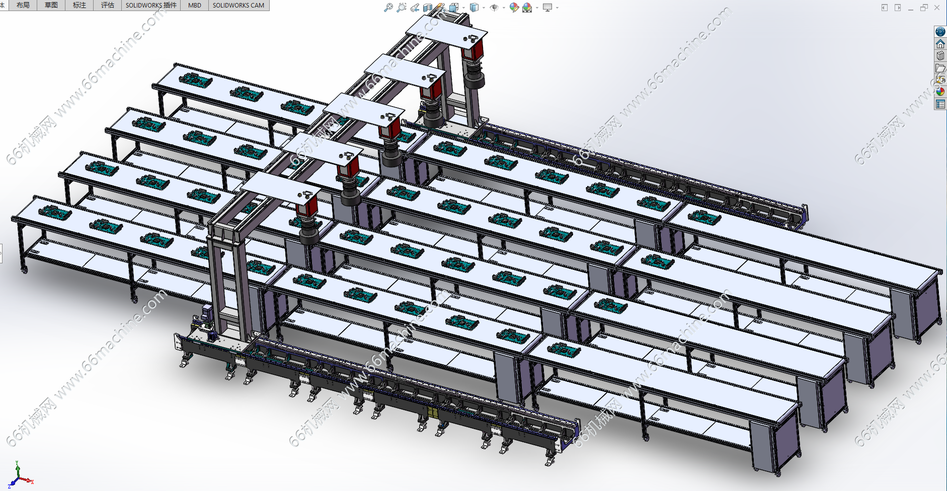 电路板元件视觉检测机构模拟