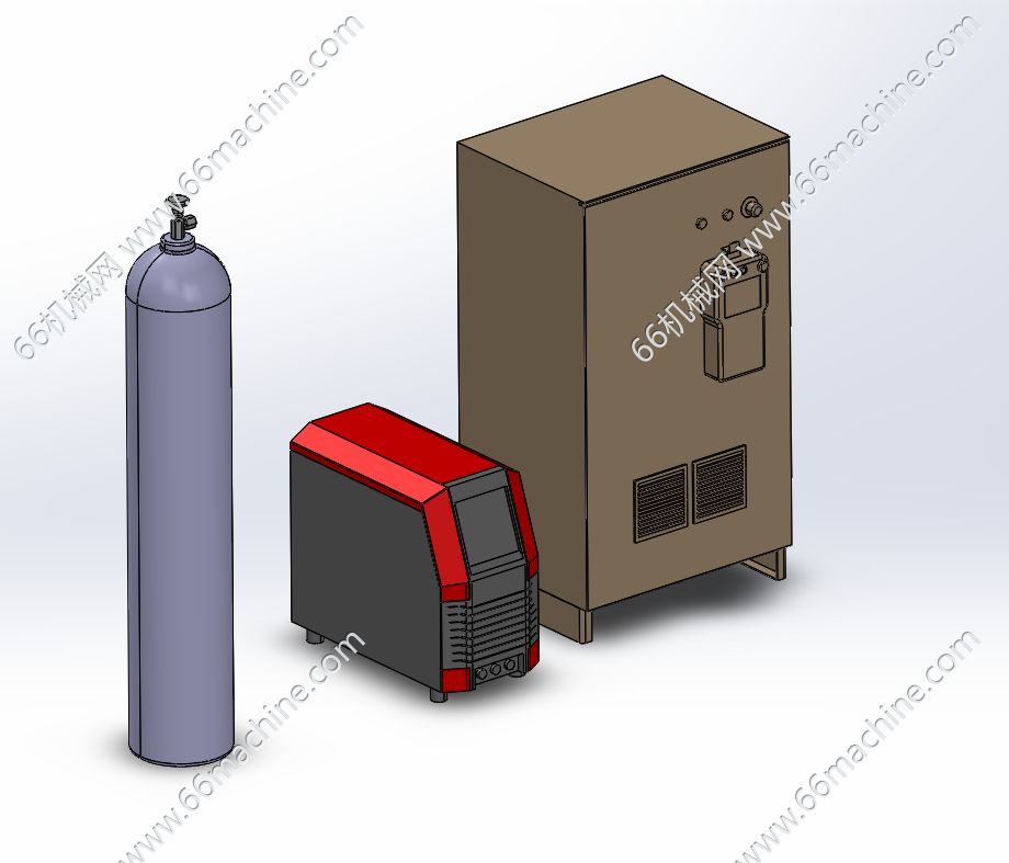 气瓶与送丝机与电控柜.png
