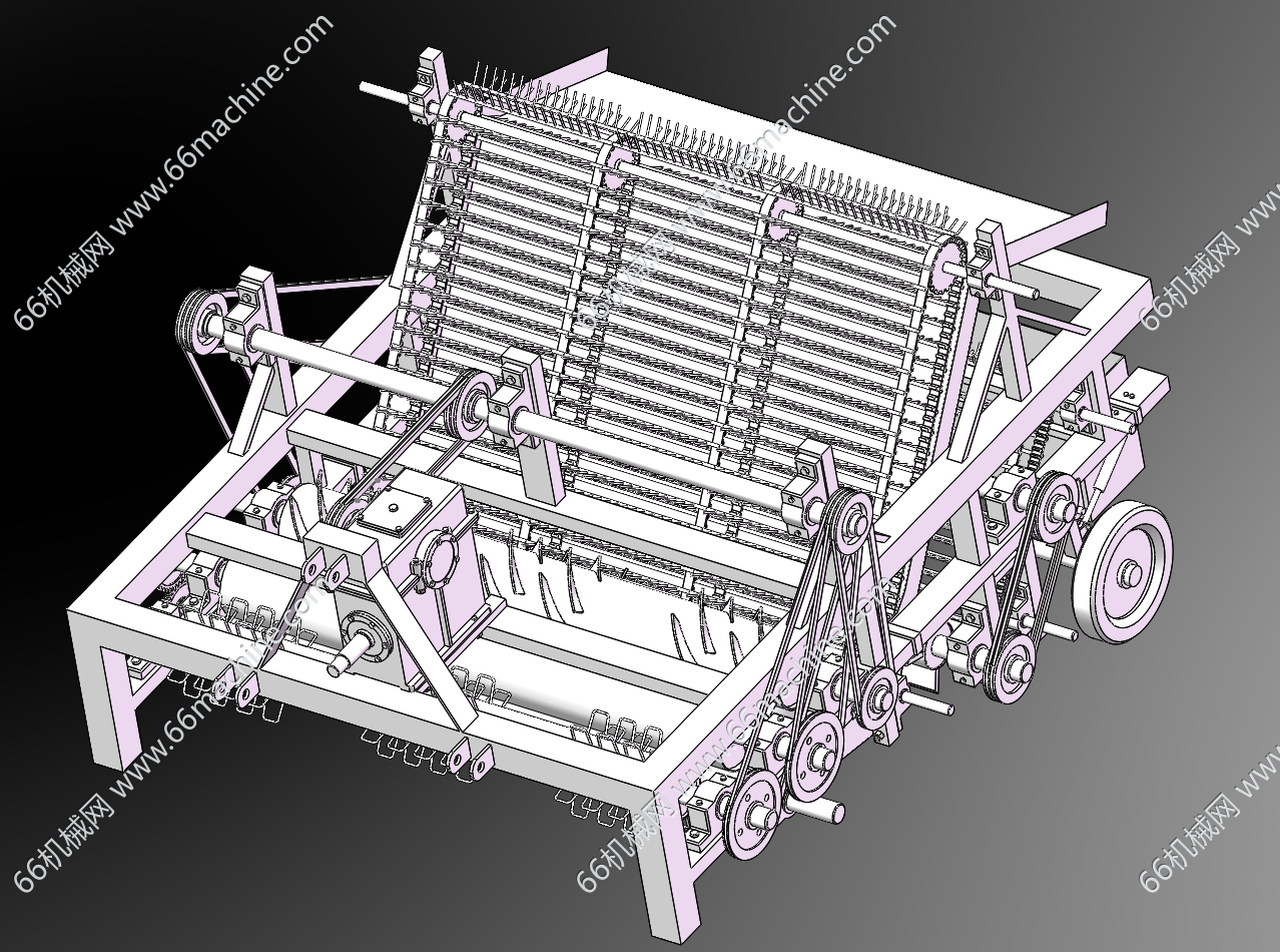 拔棉杆粉碎残膜回收联合作业机设计与仿真+说明书+3D+CAD