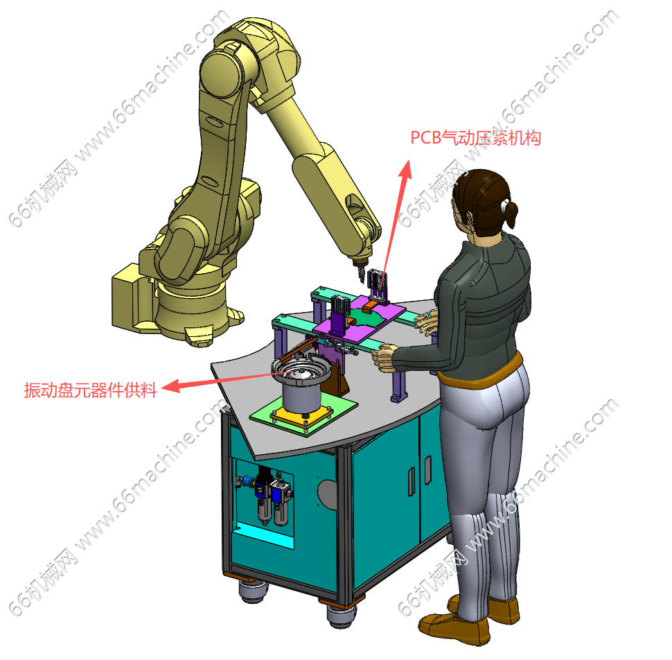 六轴机器人自动插件机