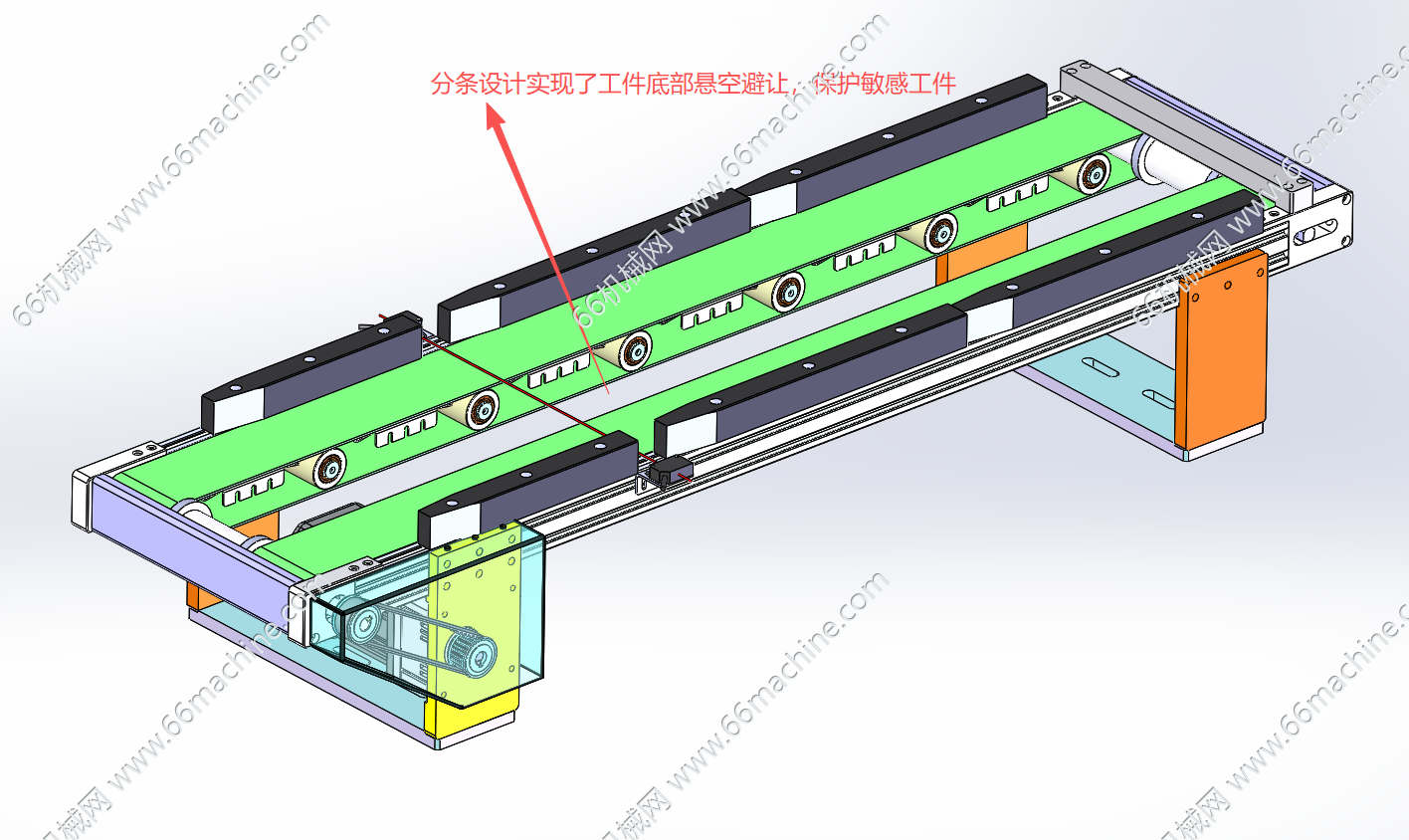 双列并行皮带输送线（分条皮带线）