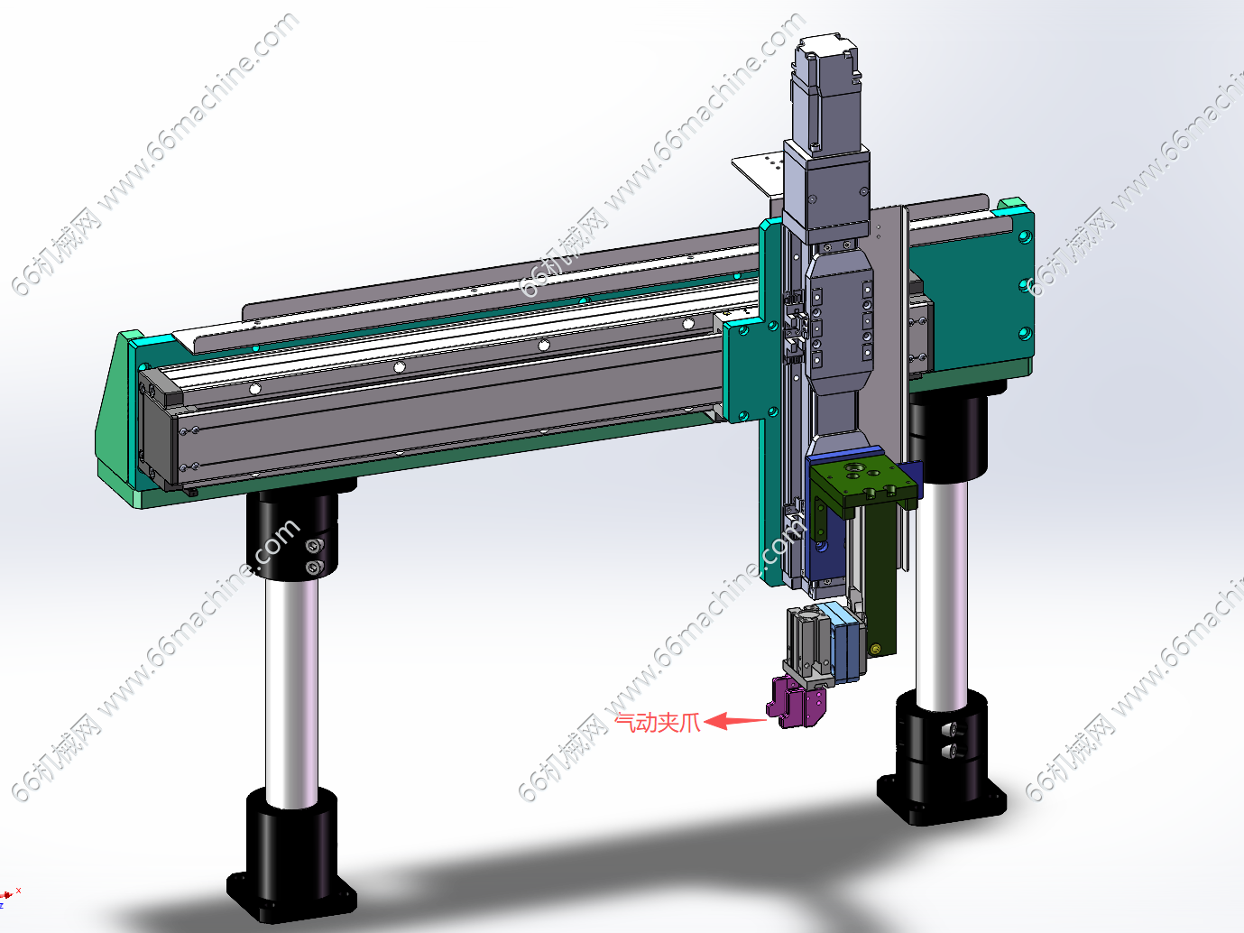 气动夹取移栽机械手