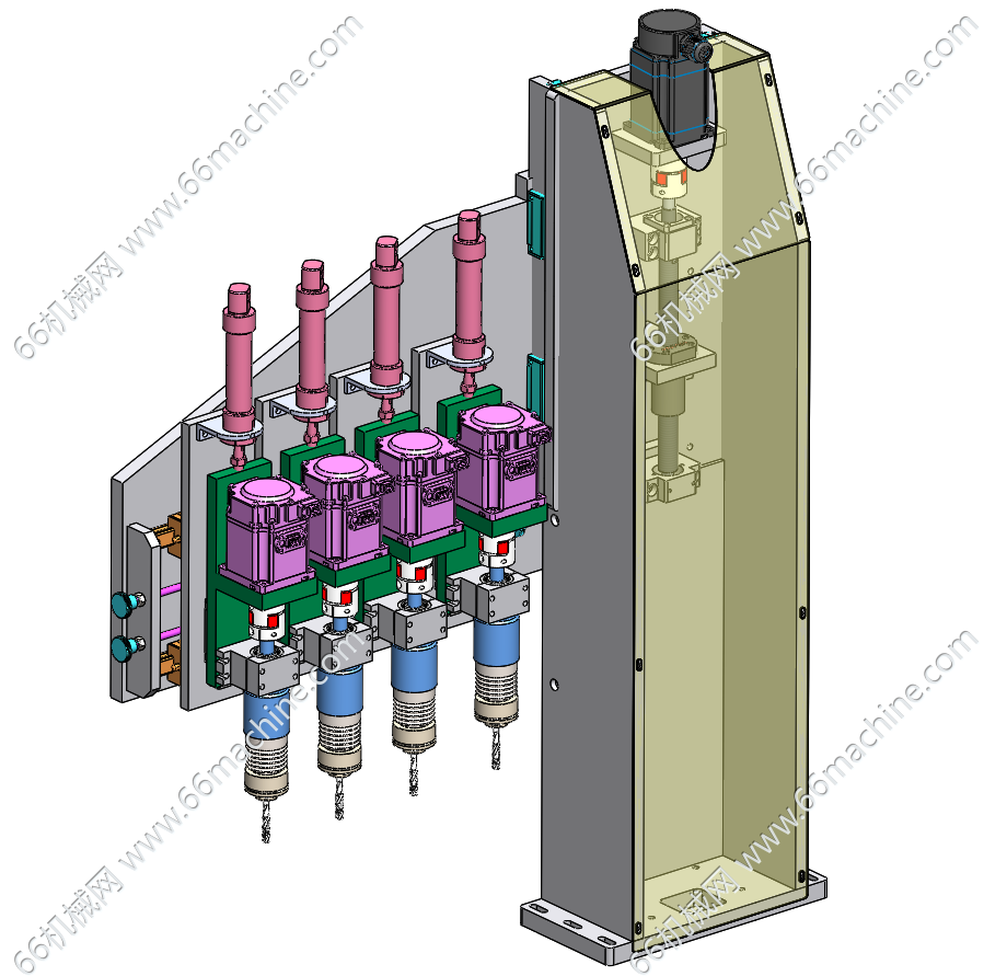可升降四孔攻牙机构（四孔钻孔机）